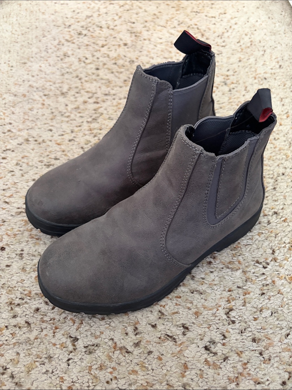 Chelsea Work Boot in Dark Brown Grey (wide fit)